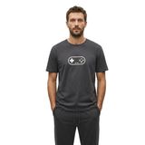 elemge%100 Pamuk Penye Süprem Tok Kumaş Erkek 2'li Pijama Takımı Kısa Kol Cep İpli Relax Fit Baskılı Pijama Üst + Alt Nefes Alan Terletmez Yapı Gamer