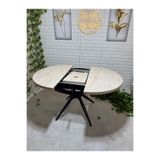 ELEN HOME Elips Yuvarlak Açılır Masa Mdf 100x100