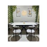 ELEN HOME Yemek Masası Mutfak Masası 6 Kişilik ( Açılır Masa )masa Sandalye Masa Sandalye Takımı