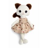 ELENA BABYWEAR Dora Peluş Bez Bebek 34 cm, Elbiseli Sevimli Sincap Kız Oyuncak — Kız Bebek ve Çocuk Hediyesi