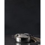 Elena Kısa Tencere - Çelik - 24 cm