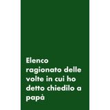 ELENCO RAGIONATO DELLE VOLTE IN CUI HO DETTO CHIEDILO A PAPA' - BLOCK NOTES DIVERTENTI PER MAMME - SIMPATICI BLOCCHI PER APPUNTI CON FRASI IRRIVERENTI ... PER SCRIVERE OGNI PENSIERO - COMODO DA PORTAR