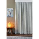 Elen's Natural KETEN Görünüm Ütü İstemez BEJ UZUN Tül Perde Salon Yatak Odası Mutfak 1/3 Sık Pile FOLDED