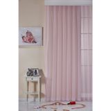 Elen's Ütü istemeyen Kırışmaz Salon Mutfak Antre Çocuk Odası 1/2,5 Pileli Natural PEMBE Tül Perde Emma