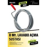 Elevats Premium 8 Mt. Tıkalı Pimaş Açma Teli Klozet Gider Açma Teli Lavabo Pimaş Klozet Açma Teli Sustası