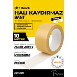 Elevats Premium Halı Kaydırmaz Bant 4.8 cm x 10 m – Yüksek Tutuculuk | Halı Altı Kaymaz Bant | Şeffaf | 10MT