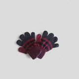 Eleven Market Çocuk Eldiveni Bordo Siyah Bebe Eldiven 1-4 Yaş