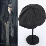 Eleven Market Kışlık 8 Parca Kaşmir Düz Renk Peaky Blinders Model Erkek Kasket London Şapka Füme Çizgili