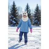 Eleven Market Kız Çocuk Kulaklı Bere Boyunluk Takım – Sevimli Tavşan Desenli Polar Kışlık Şapka & Atkı, 3-9 Yaş Beyaz