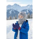 eleven market Peluş Çocuk Sevimli Ayıcık Kar Maskesi Sürper Hero 3-9 Yaş Çocuk Bere Gri