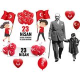 Eleven Markets 100 Adet Çubuklu Kağıt Ay Yıldız Türk Bayrağı Baskılı Milli Bayrak - Kırmızı
