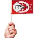 Eleven Markets 50 Adet Çubuklu Kağıt Atatürk Bayrağı Baskılı Milli Bayrak - Kırmızı
