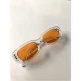 Eleven Markets Chunky Frame Vintage Turuncu Cam Güneş Gözlüğü - Şeffaf Turuncu