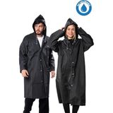 Eleven Markets Kadın Erkek Yağmurluk Kapüşonlu Çıtçıtlı Eva Siyah Su Rüzgar Geçirmez Yağmurluk BYMMRC881R - Standart