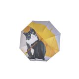 ELEVEN MARKETS Kedi Desenli Şemsiye Rüzgara Dayanıklı Çanta Boy Şemsiyesi