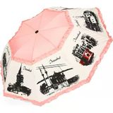 Eleven Pembe İstanbul Konseptli Katlanır Şemsiye
