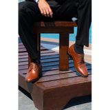 Elevold El Yapımı Aksesuarlı Kahverengi 7 Cm Boy Uzatan Gizli Topuklu Erkek Ayakkabı Damatlık Kundura (KAHVERENGİ, EU Ayakkabı Beden Sistemi, Yetişkin, Erkek, Sayısal, Orta, 40)