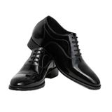 Elevold El Yapımı Hakiki Deri Özel Koleksiyon Rugan 7 Cm Boy Uzatan Gizli Topuk Klasik Ayakkabı Damatlık (Siyah, EU Ayakkabı Beden Sistemi, Yetişkin, Erkek, Sayısal, Orta, 38)