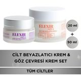 Elexir Eva Göz Çevresi Bakım Kremi + Cilt Beyazlatıcı & Leke Karşıtı Bakım Kremi 2’li Set