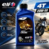 Elf Moto 4 Cruise 20W-50 4t Motosiklet Motor Yağı 1 L Maksimum Motor Koruması
