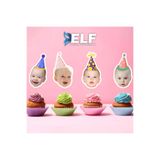 ELF REKLAM Fotoğraflı Doğum Günü Cupcake Pasta Dekor Süslemesi 10 adet