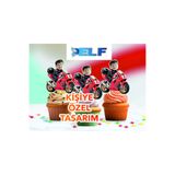 ELF REKLAM Kişiye Özel Fotoğraflı Parti Doğum Günü Cupcake Pasta Kürdanı Bebek Çocuk Dekor Süslemesi 10 adet