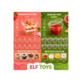 ELF TOYS magnolya tatlı kabı 200cc , sosluk kemik suyu kabı 120 ML (10 ar adet) yıkanıp tekrar kullanılanibilir sert plastik