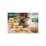 ELF TOYS Sosluk sızdırmaz (25) adet 120 ml mini saklama kabı et suyu , kemik suyu , buzluk ve sos kabı