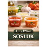 ELF TOYS Sosluk sızdırmaz (25adet)120 ml mini saklama kabı et suyu , kemik suyu , buzluk gıda temasına uygun