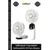 #Elfanı Dijital Ekranlı Sessiz Güçlü Motor Masaüstü Usb Şarjlı Taşınabilir Katlanabilir El Fanı