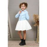 elfanto kıds elfanto kids kiz cocuk takim 4 parca- astarli ceket tisort astarli etek 2 kat tul mavi 7-8 Yaş