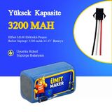 Elfbot M160 Elektrikli Paspas Robot Süpürge 3200 Mah 14.4V Batarya – Orjinal Uyumlu Uzun Ömürlü, Yüksek Performans Pil