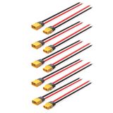 ELFCULB 5 Pairs XT60 Tak Erkek ve Dişi Konnektör ile 12AWG Kablo XT60 Konnektör RC Lipo Pil Drone (6 inç)