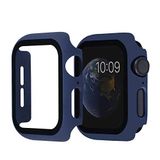 Elfia Apple ile Uyumlu Watch 1/2/3/4/5 44mm Ekran Koruyucu Darbe Korumalı Kasa Koruma Lacivert