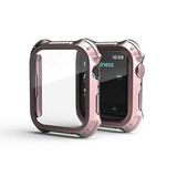 Elfia Apple ile Uyumlu Watch 7 45mm Ekran Koruyucu Tank Zırh Darbe Korumalı Kasa Koruma Rose Gold