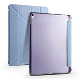 Elfia Apple iPad 10.2 2021 (9.Nesil) ile Uyumlu Kılıf Silikon Yumuşak 4 Farklı Stand Olabilen Kalem Bölmeli Kapaklı Tablet Kılıfı Mavi