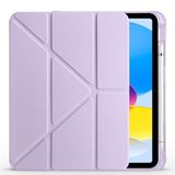 Elfia Apple iPad 10.9 2022 (10.Nesil) ile Uyumlu Kılıf Silikon Yumuşak 4 Farklı Stand Olabilen Kalem Bölmeli Kapaklı Tablet Kılıfı Mavi