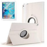 Elfia Apple iPad Mini 2 3 ile Uyumlu Kılıfı Suni Deri 3 Farklı Ayarlanabilen 2 Farklı Stand Olabilen 360 Dönebilen Darbe Korumalı Tablet Kılıfı Beyaz