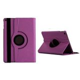 Elfia Apple iPad Mini 2 3 ile Uyumlu Kılıfı Suni Deri 3 Farklı Ayarlanabilen 2 Farklı Stand Olabilen 360 Dönebilen Darbe Korumalı Tablet Kılıfı Mor