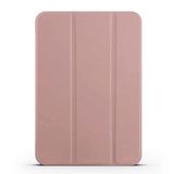 Elfia Apple iPad Mini 2021 (6.Nesil) ile Uyumlu Kılıf Arkası Şeffaf 2 Farklı Stand Olabilen Sert Silikon İnce Tablet Kılıfı Rose Gold