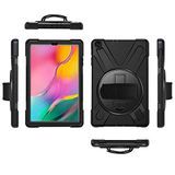 Elfia Apple iPad Mini 4 ile Uyumlu Kılıf Silikon Ayarlanabilir Standlı Darbe Korumalı Askılı Tank Tablet Kılıfı