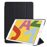 Elfia Apple iPad Pro 10.5 (7.Nesil) ile Uyumlu Kılıf Arkası Şeffaf 2 Farklı Stand Olabilen Sert Silikon İnce Tablet Kılıfı Siyah