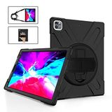 Elfia Apple iPad Pro 12.9 2022 M2 ile Uyumlu Kılıf Silikon Ayarlanabilir Standlı Darbe Korumalı Askılı Tank Tablet Kılıfı