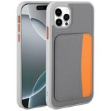 Elfia Apple iPhone 11 ile Uyumlu Kılıfı Kartlık Bölmeli Cüzdan Yumuşak Silikon Deri Görünüm Kamera Lens Korumalı Mat Renkli Kapak XKart Koyu Gri