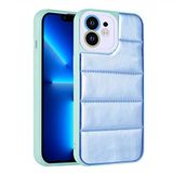 Elfia Apple iPhone 12 ile Uyumlu Darbe ve Kamera Lens Korumalı Sert Silikon Kılıf, Seksek Mavi