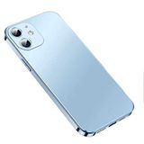 Elfia Apple iPhone 12 ile Uyumlu Sert Silikon Kamera Lens Korumalı Kılıf, Bobo Mavi