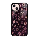 Elfia Apple iPhone 13 ile Uyumlu Kılıf Desenli Kamera Lens Korumalı Mat Silikon İnce Kapak Lusi Pembe Leopar