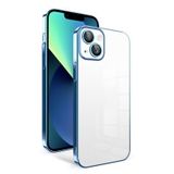 Elfia Apple iPhone 13 ile Uyumlu Şeffaf Mat Pastel Renkli Kamera Lens Korumalı Kılıf, Garaj Mavi Açık