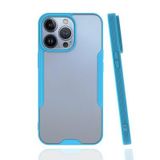 Elfia Apple iPhone 13 Pro ile Uyumlu Silikon Kılıf Şeffaf Kamera Lens Korumalı Yumuşak İnce Kapak Parfen Mavi