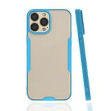 Elfia Apple iPhone 13 Pro Max ile Uyumlu Silikon Kılıf Şeffaf Kamera Lens Korumalı Yumuşak İnce Kapak Parfen Mavi